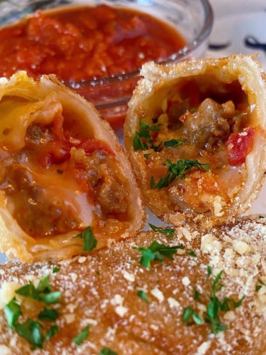 Deep Fried Pizza rolls Norine's Nest