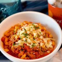 Bowl full of Easy Homemade One Pot Goulash