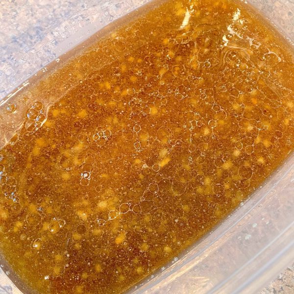 Brown Sugar Glaze ingredients in a large container for marinade.