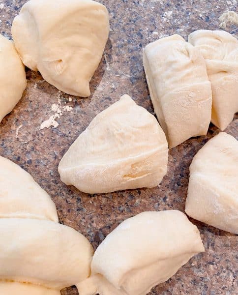 Roll dough cut into 24 dough balls. 