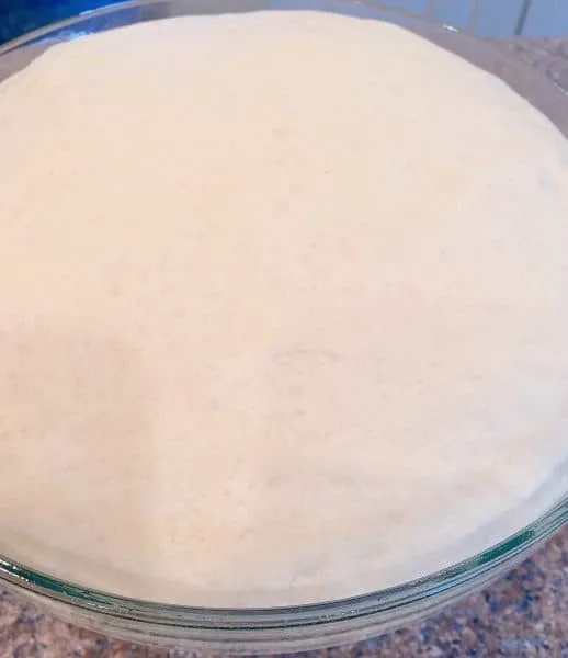 Dough that has risen till double in size.