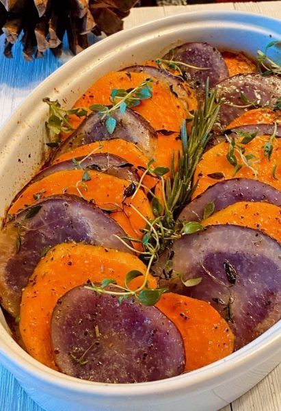 Sweet Potato Medley in baking dish