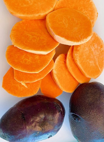 Sweet potato peeled and sliced 