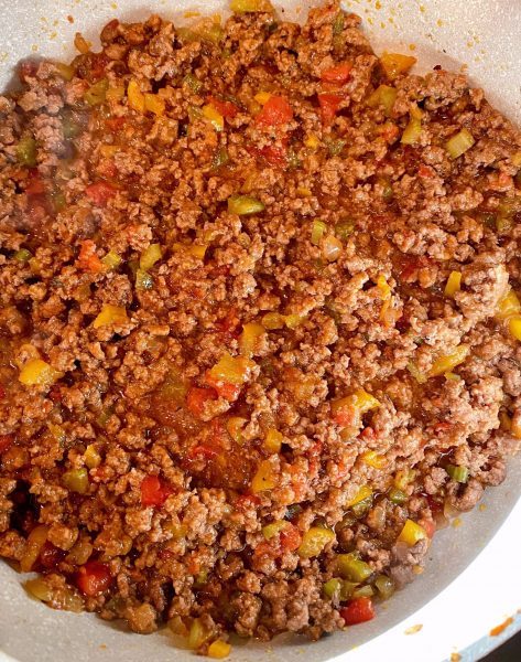 Sloppy Joe Mixture in skillet