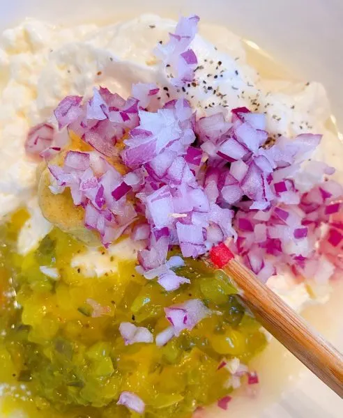 Ingredients for homemade tartar sauce in a small bowl