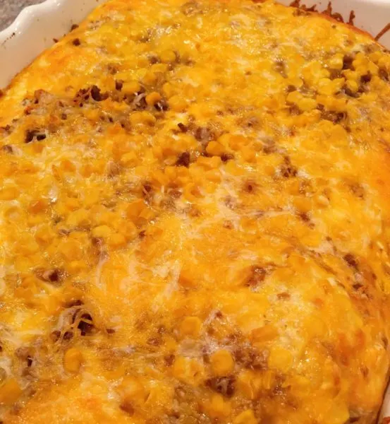 Baked Mexican Lasagna resting after baking.