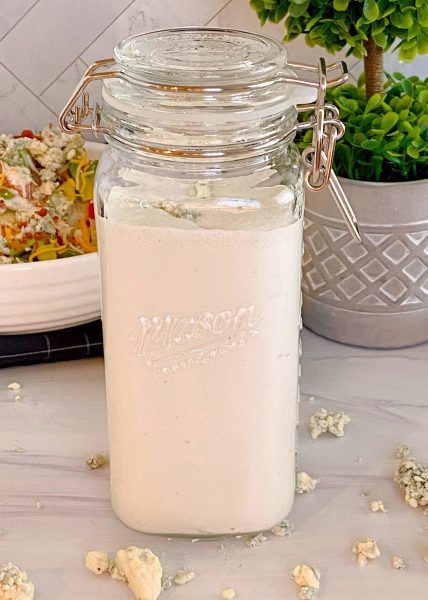 Creamy Blue Cheese Dressing in a Jar