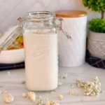 Blue Cheese Dressing in storage jar.