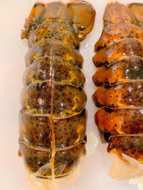 Lobster Tails Cut along the back of the shell to butterfly.