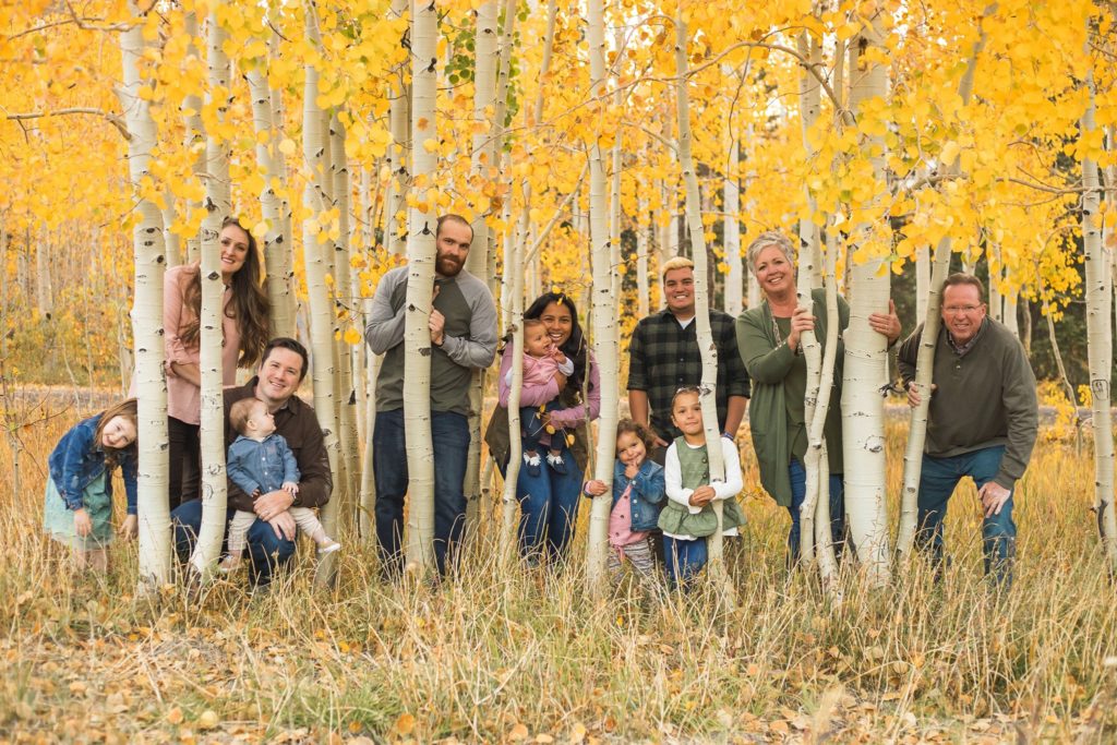 Norine's Family in a grove of trees!