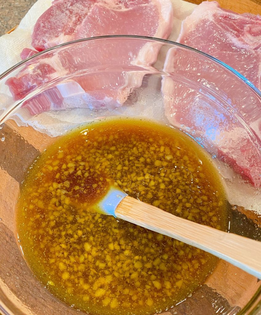Marinade ingredients mixed together in a bowl
