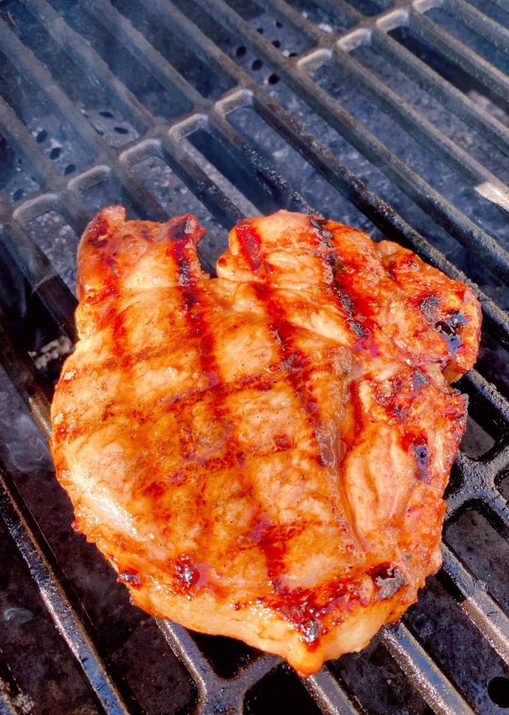 Pork Chops on the grill.