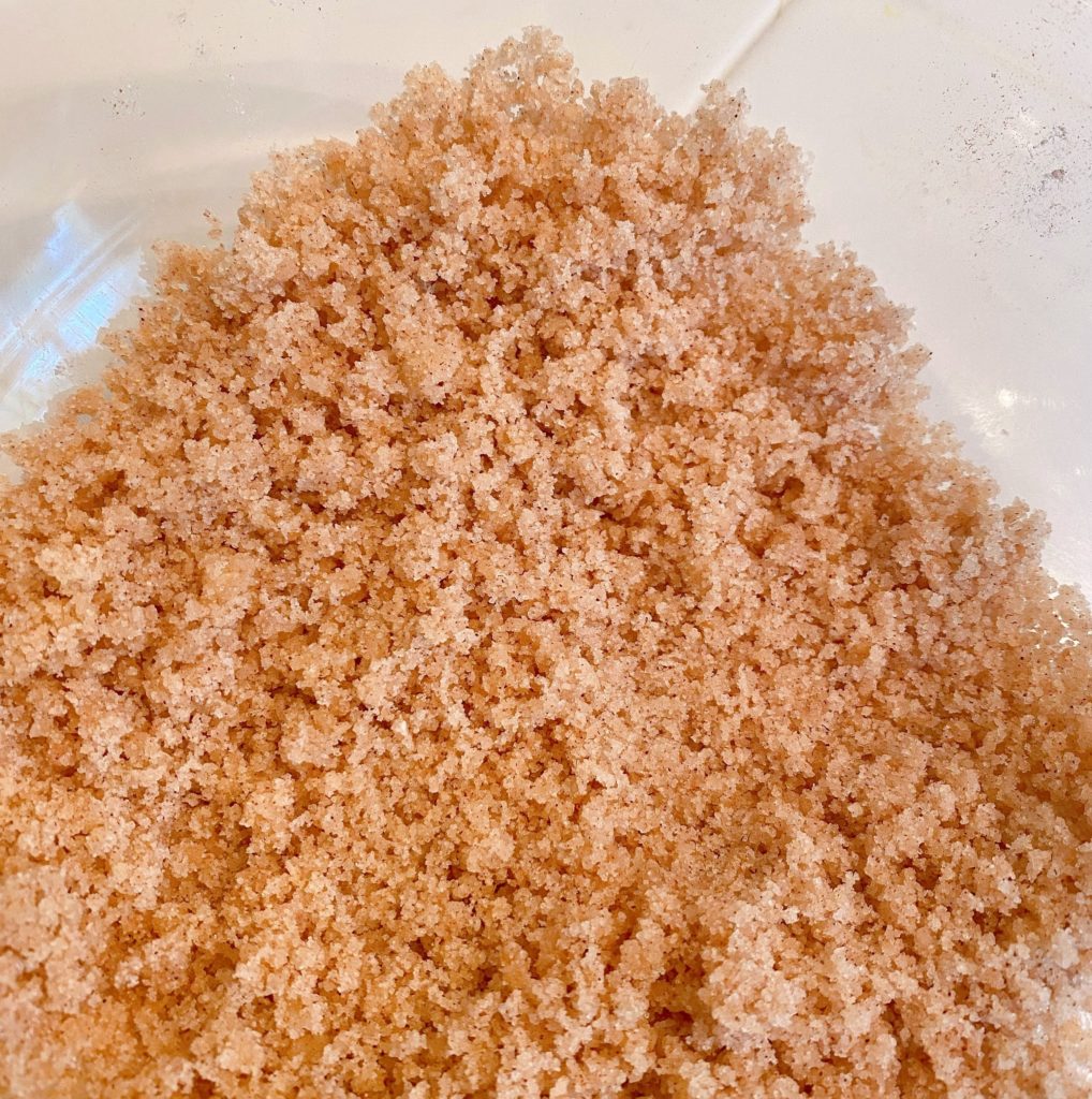 Crumb Streusel Topping in small mixing bowl.