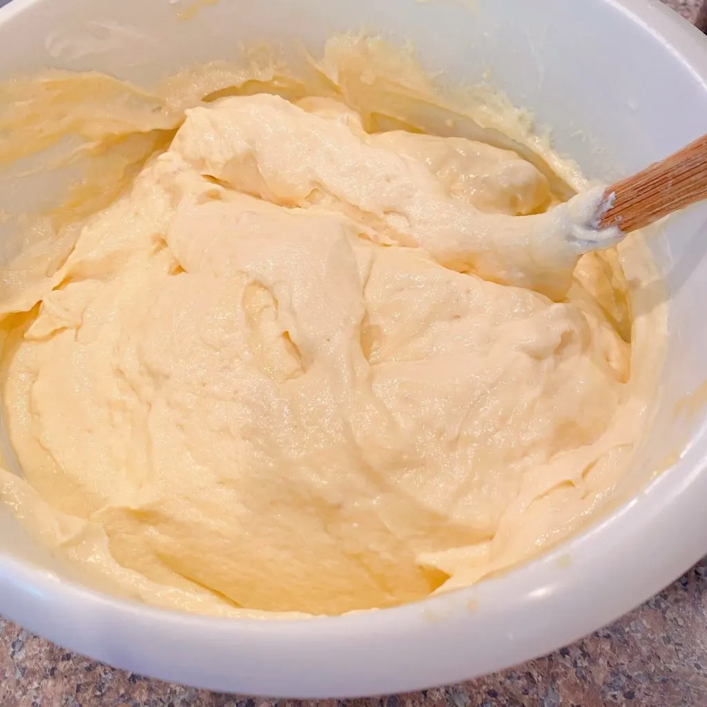 Cream of Chicken Mixture mixed in a bowl.