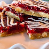 Stack of Raspberry White Chocolate Bars.