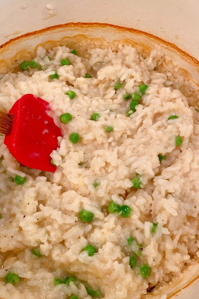 Stirring Parmesan Risotto.