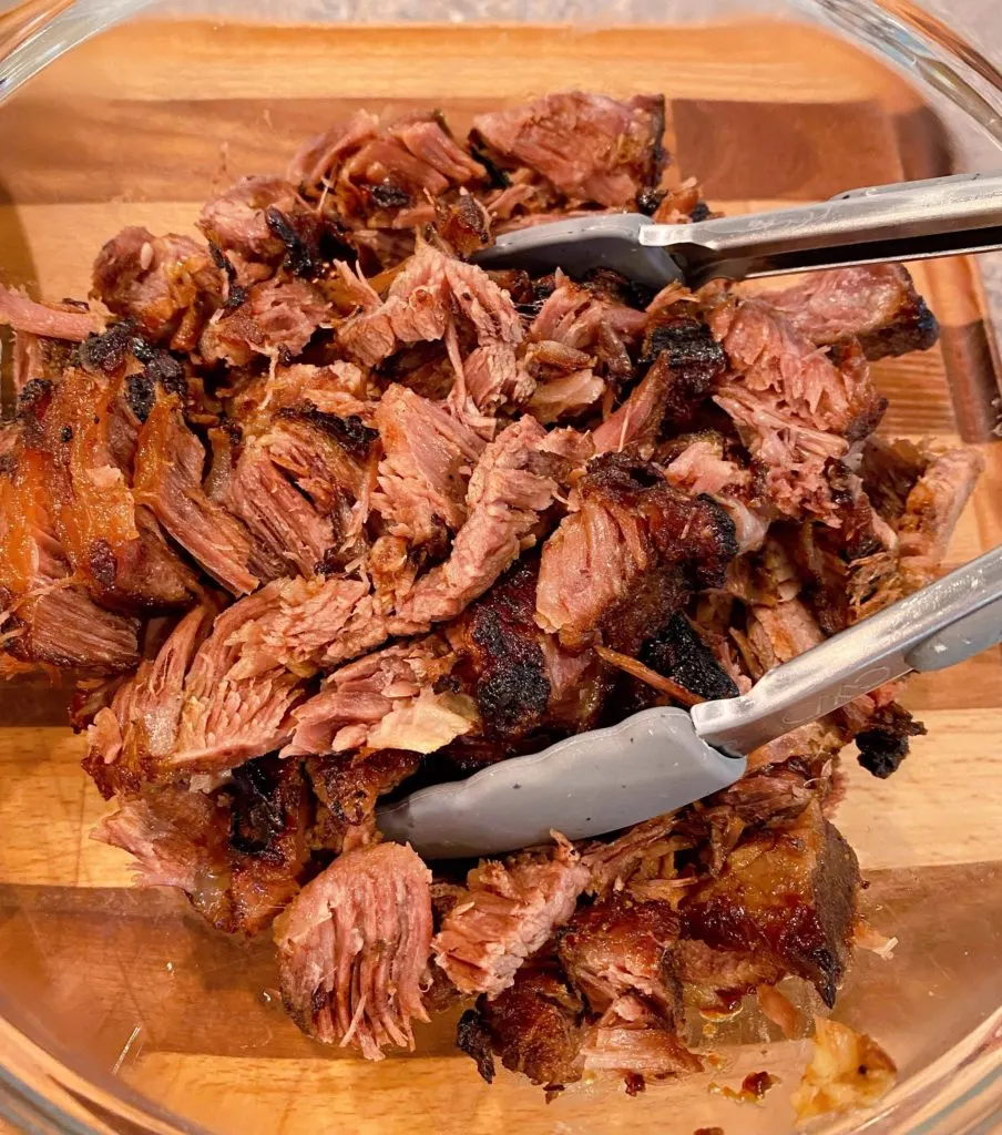 Chopped Braised Short Ribs in a bowl.