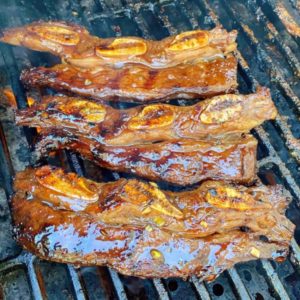Grilling Short Ribs on the BBQ.