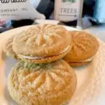 Cardamom Sandwich Cookies on a cookie plate.