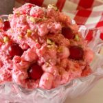 Close-up image of Cranberry Apple Fluff in serving bowl.