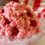 Close-up image of Cranberry Apple Fluff in serving bowl.