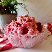 Cranberry Apple Fluff Salad in a serving dish.