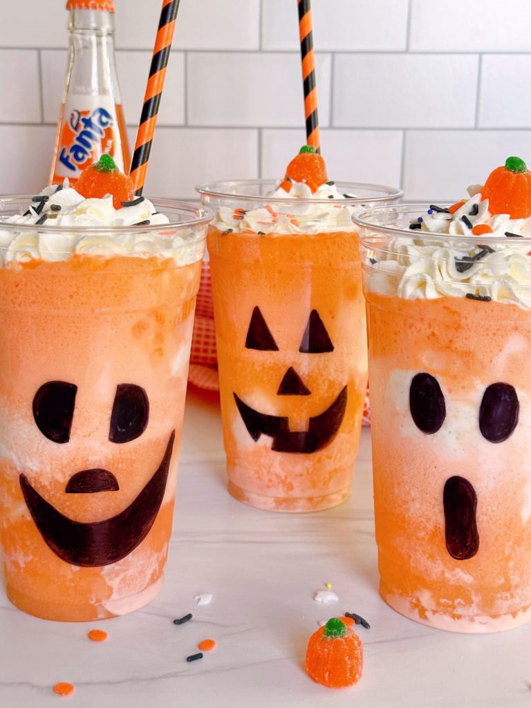 Trio of Fanta Jack O-lantern Floats!