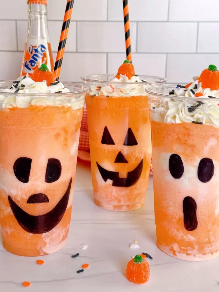 Trio of Fanta Jack O-lantern Floats!