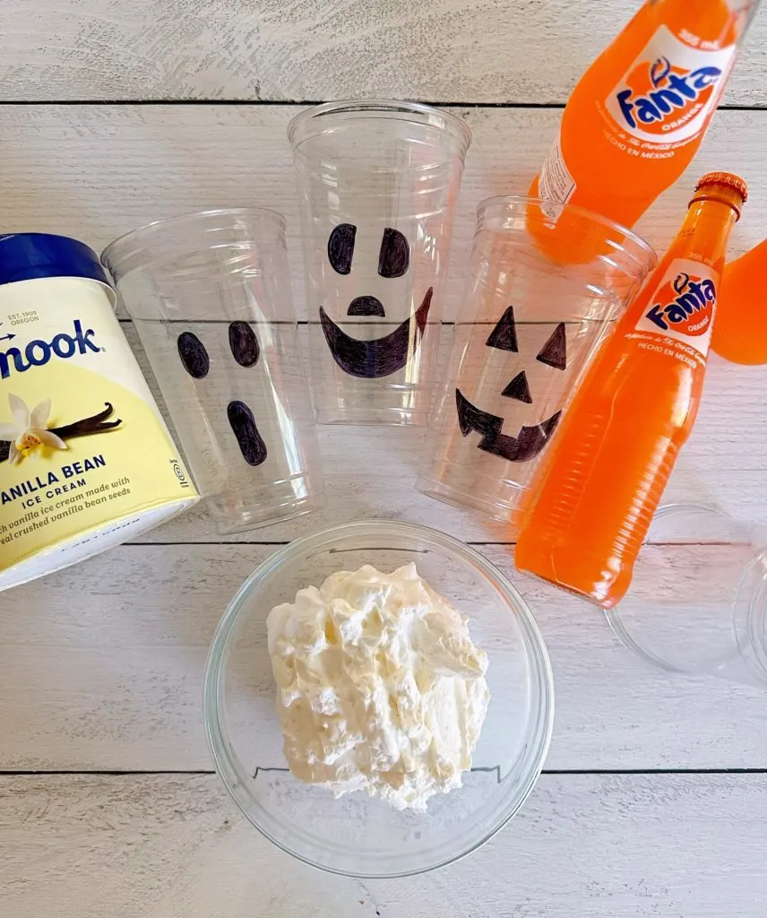 Ingredients for Orange Floats.