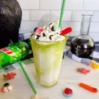 Halloween Spooky Mountain Dew Ice Cream Floats.