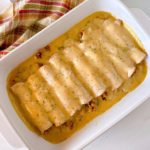 Overhead shot of Turkey Roll Up Casserole.