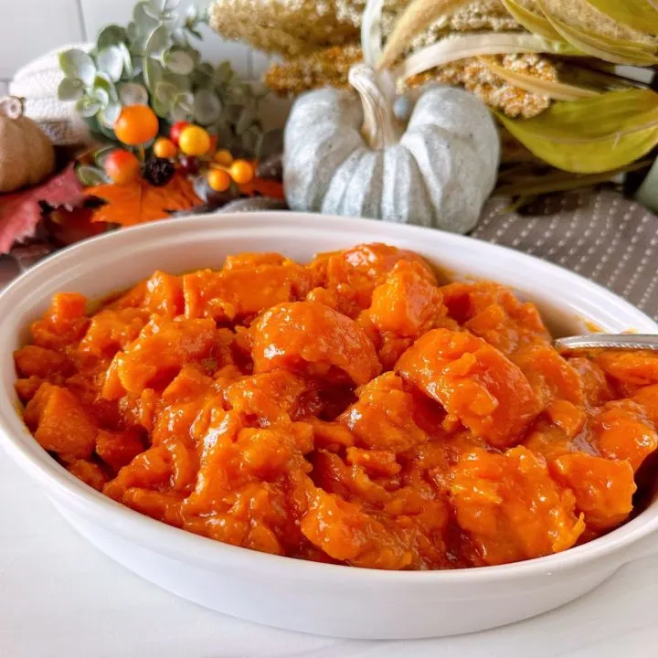 Candied Yams in a serving bowl.