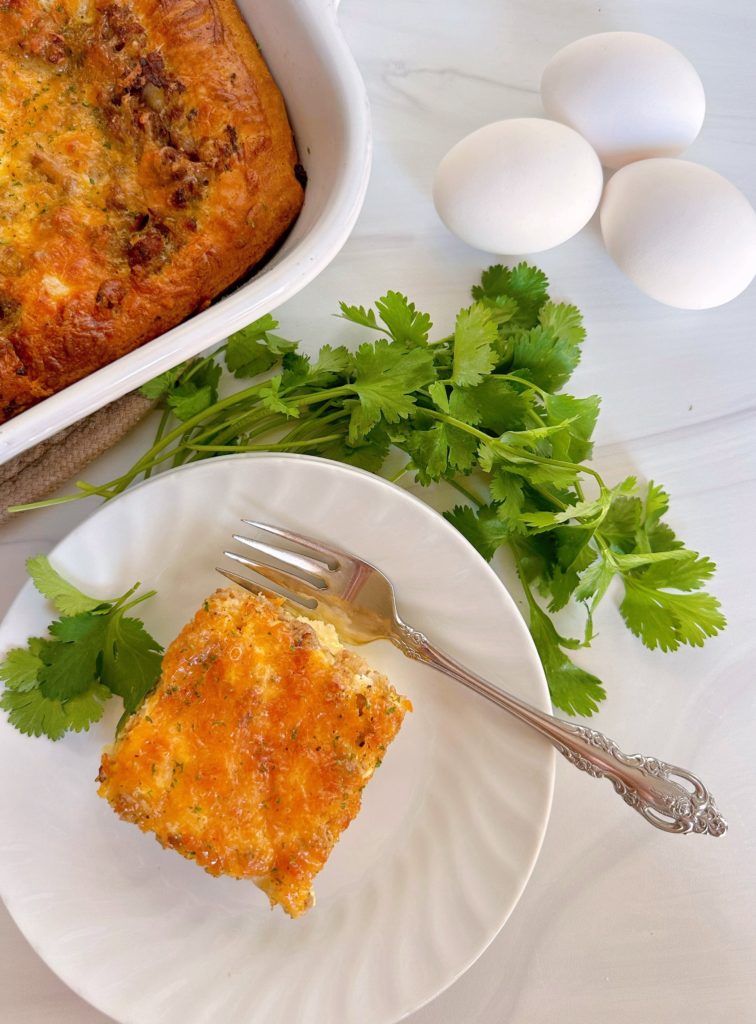 Breakfast casserole picture from above.