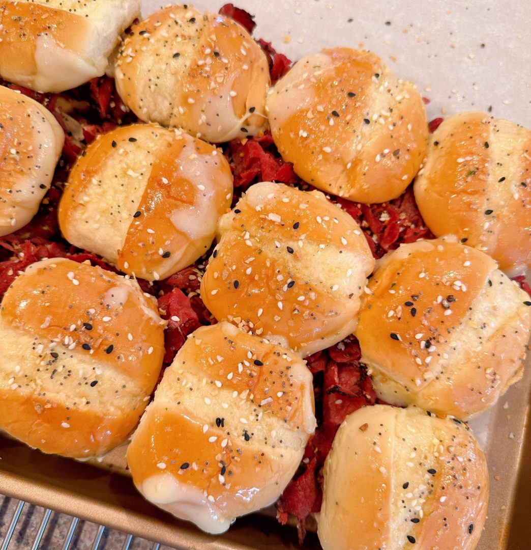 Hot Pastrami & Swiss Cheese Sliders Norine's Nest