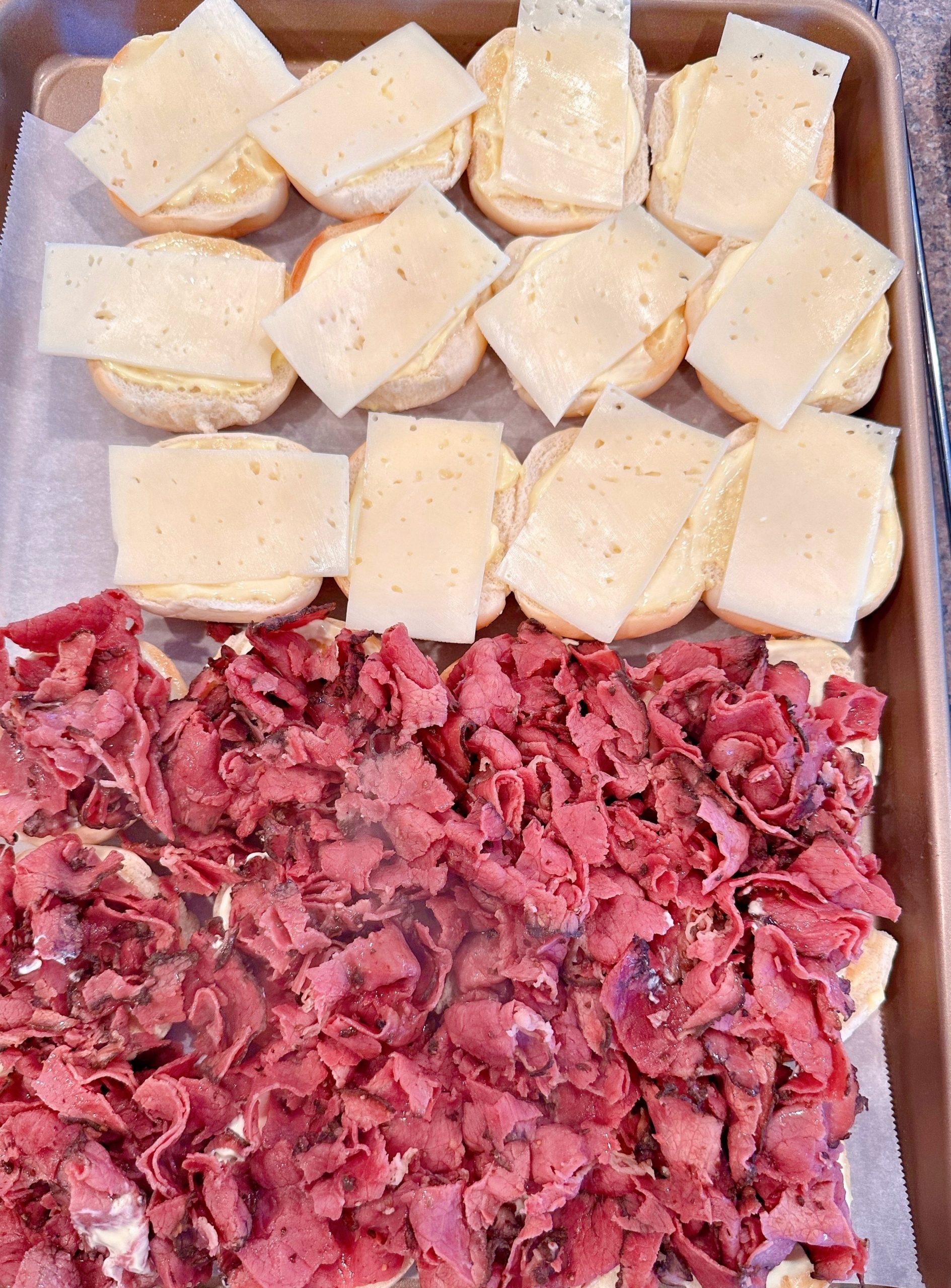 Hot Pastrami & Swiss Cheese Sliders Norine's Nest