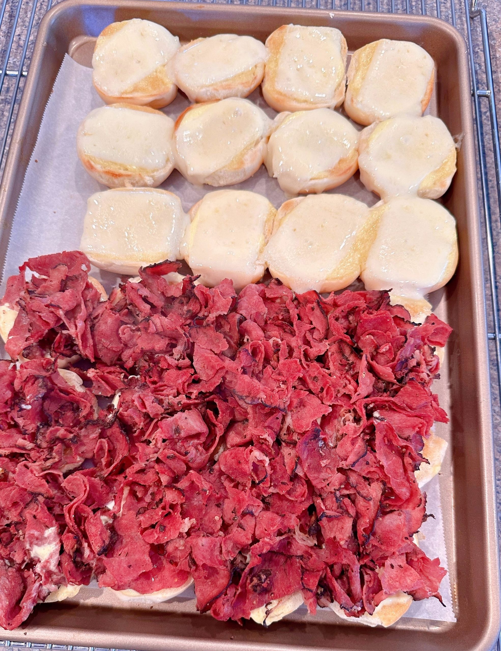 Hot Pastrami & Swiss Cheese Sliders Norine's Nest