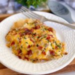 Easy Cheesy Sausage Pierogies Casserole.