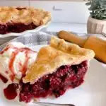 Slice of blackberry pie.