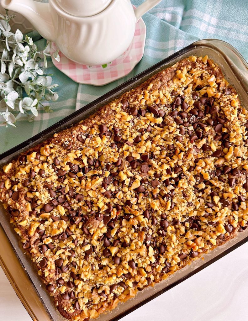 Baked Chocolate Walnut Zucchini Cake.