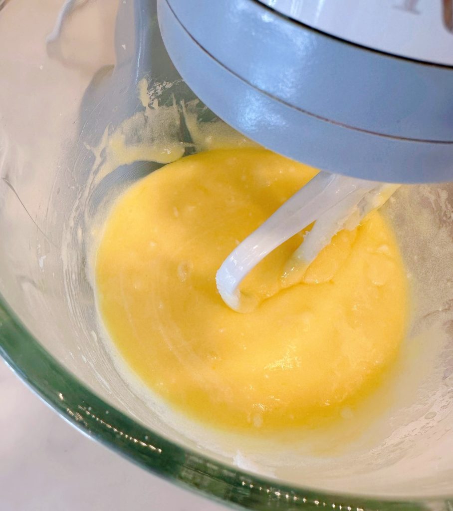 Mixture after adding vanilla and buttermilk.