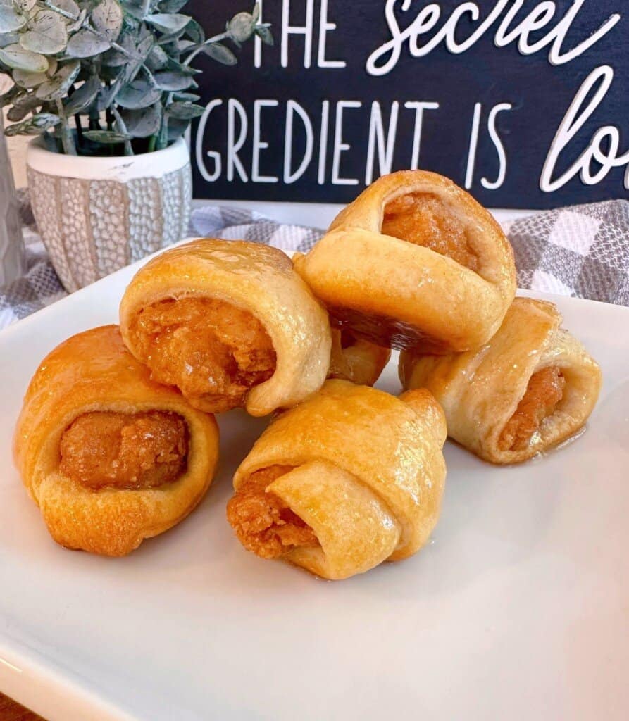 Honey Chicken Nuggets in a blanket piled high on a plate.