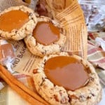 Pumpkin Spice Caramelitas with a gooey caramel center. The perfect Fall cookie.