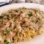 Chicken Noodle Herbed Mushroom Skillet Dinner.