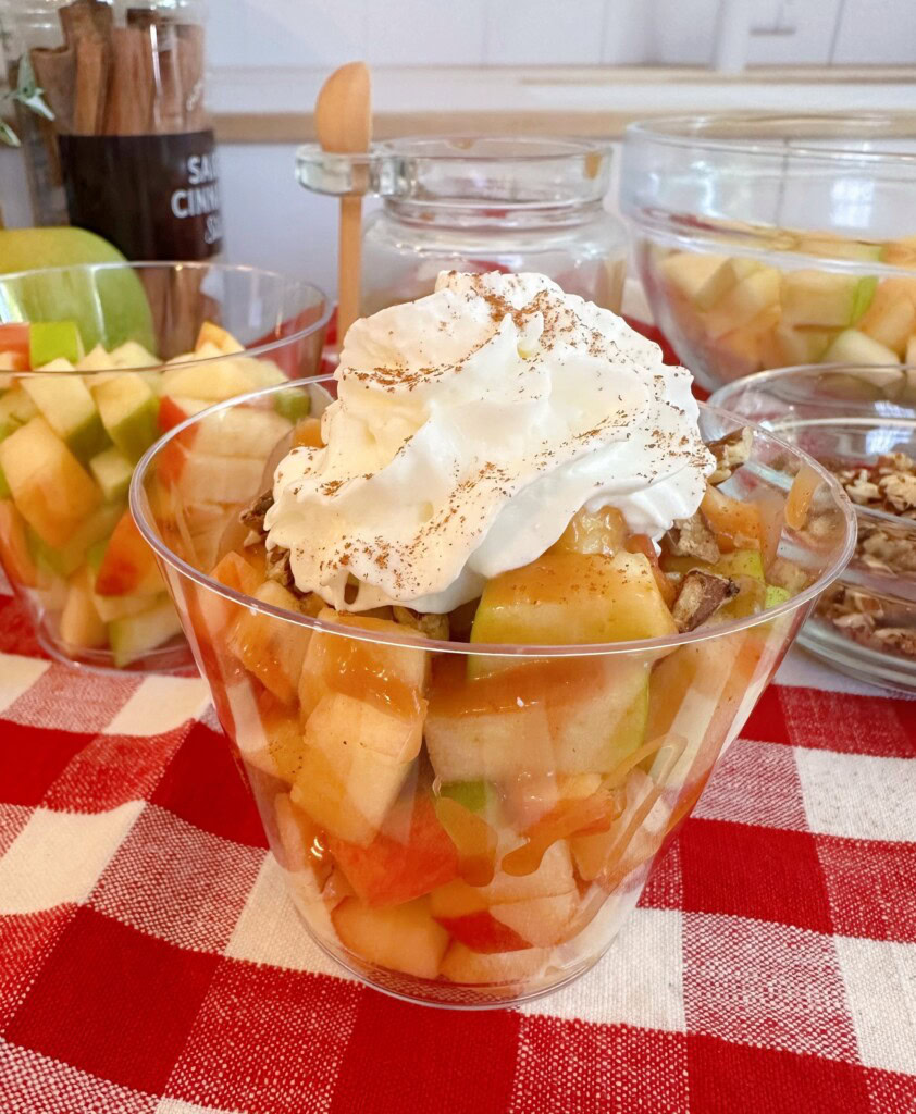 Caramel Apple in a cup with toppings!!