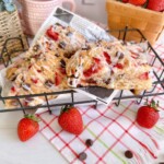 Basket full of Strawberry Chocolate Scones.
