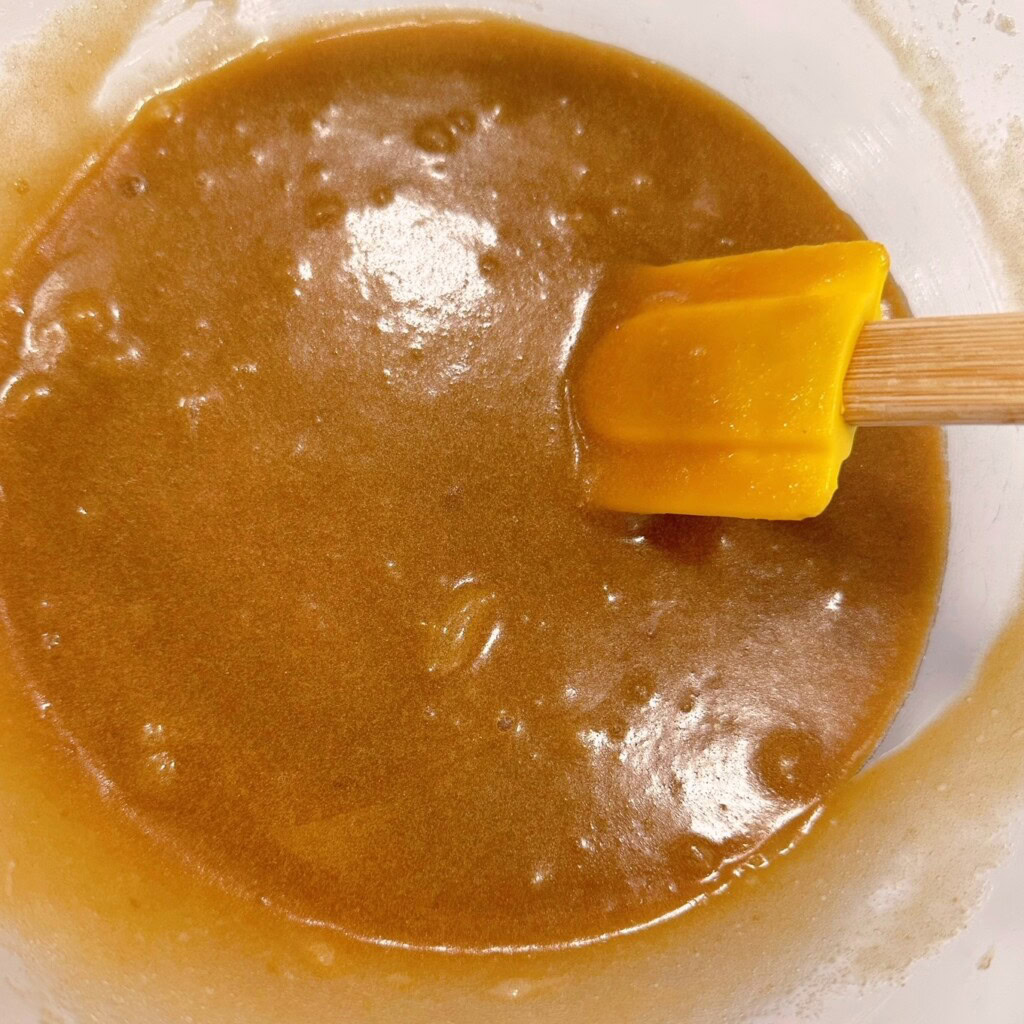 Brown sugar mixture combined in a bowl.