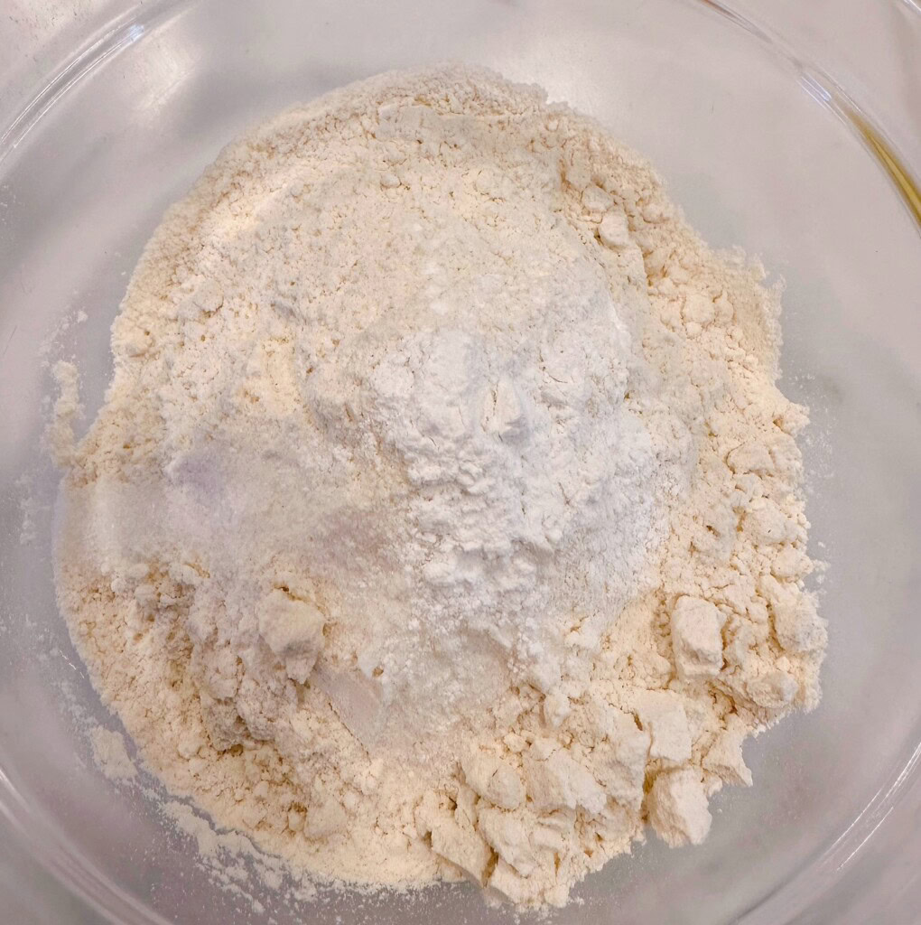 Dry ingredients in a bowl.