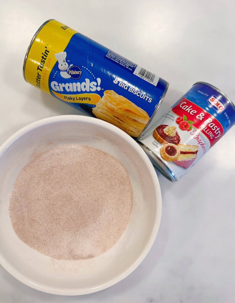 Ingredients needed for Biscuit Fried Hand Pies.