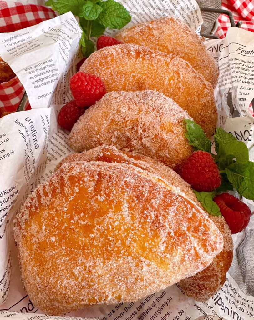 Fruit Filled hand pies with cinnamon sugar coating.