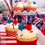 Decorated 4th of July Cupcakes.